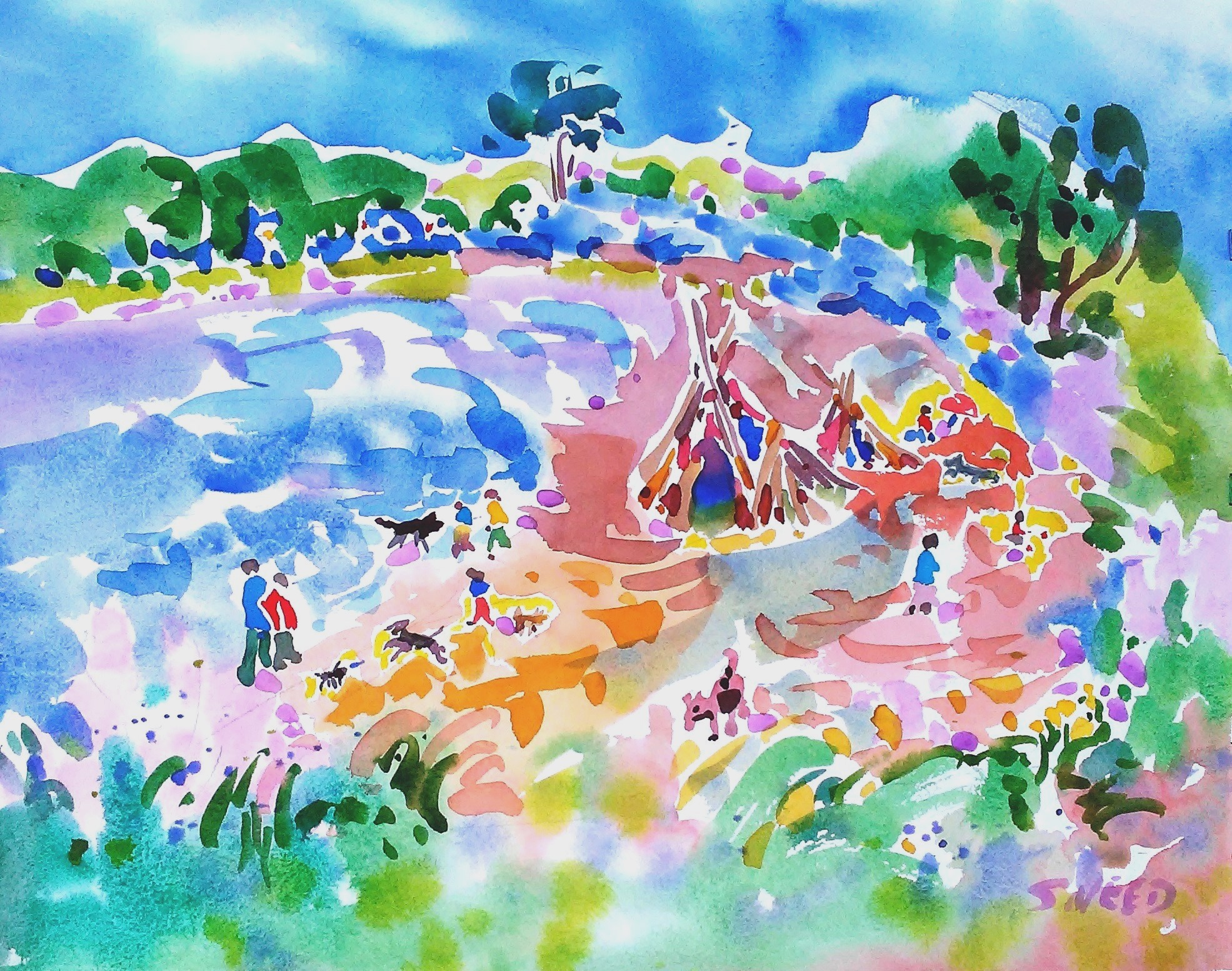 Albany Racetrack Beach, 22 x 26, 20170403