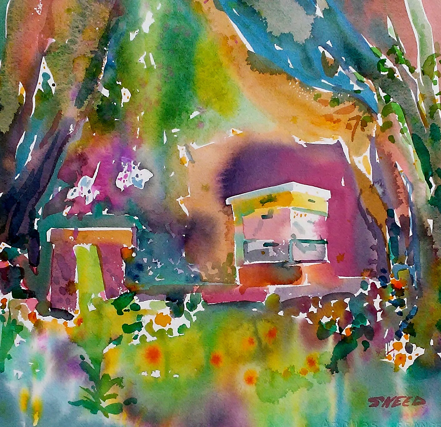 Backwoods Beehive, 22 in x 22, 20190805.jpg