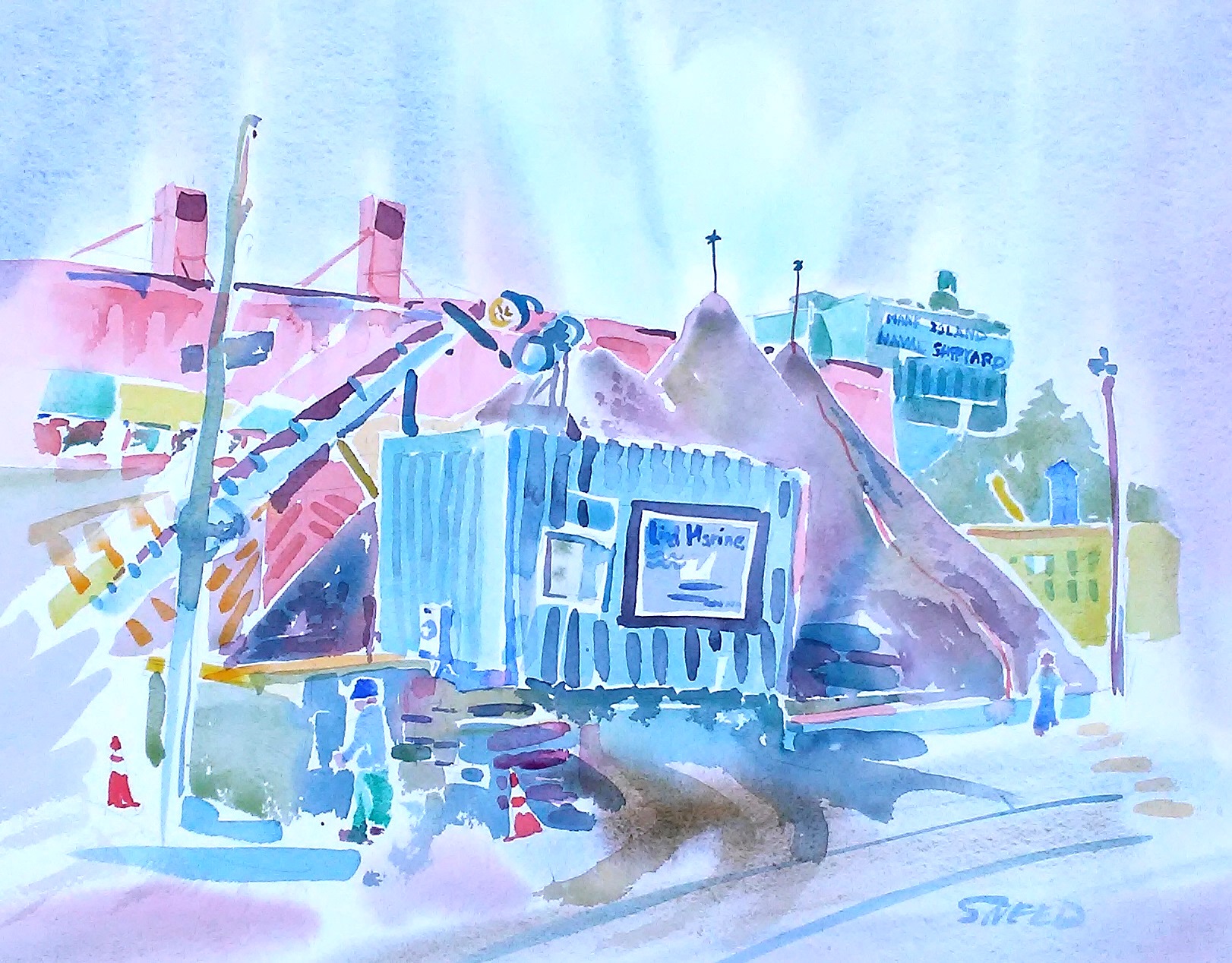 Foggy Morning Mare Island, 18 in x 22 in, 20181020