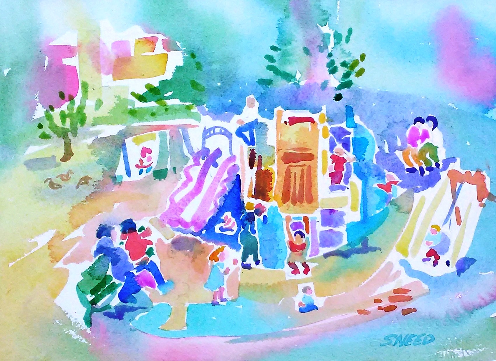 Lakeshore Playground, 18 x 22, 20180813.jpg