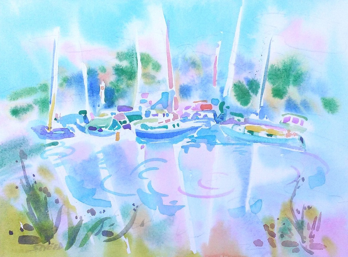 Marina Reflections, 16 in x 20 in, 20171107.jpg