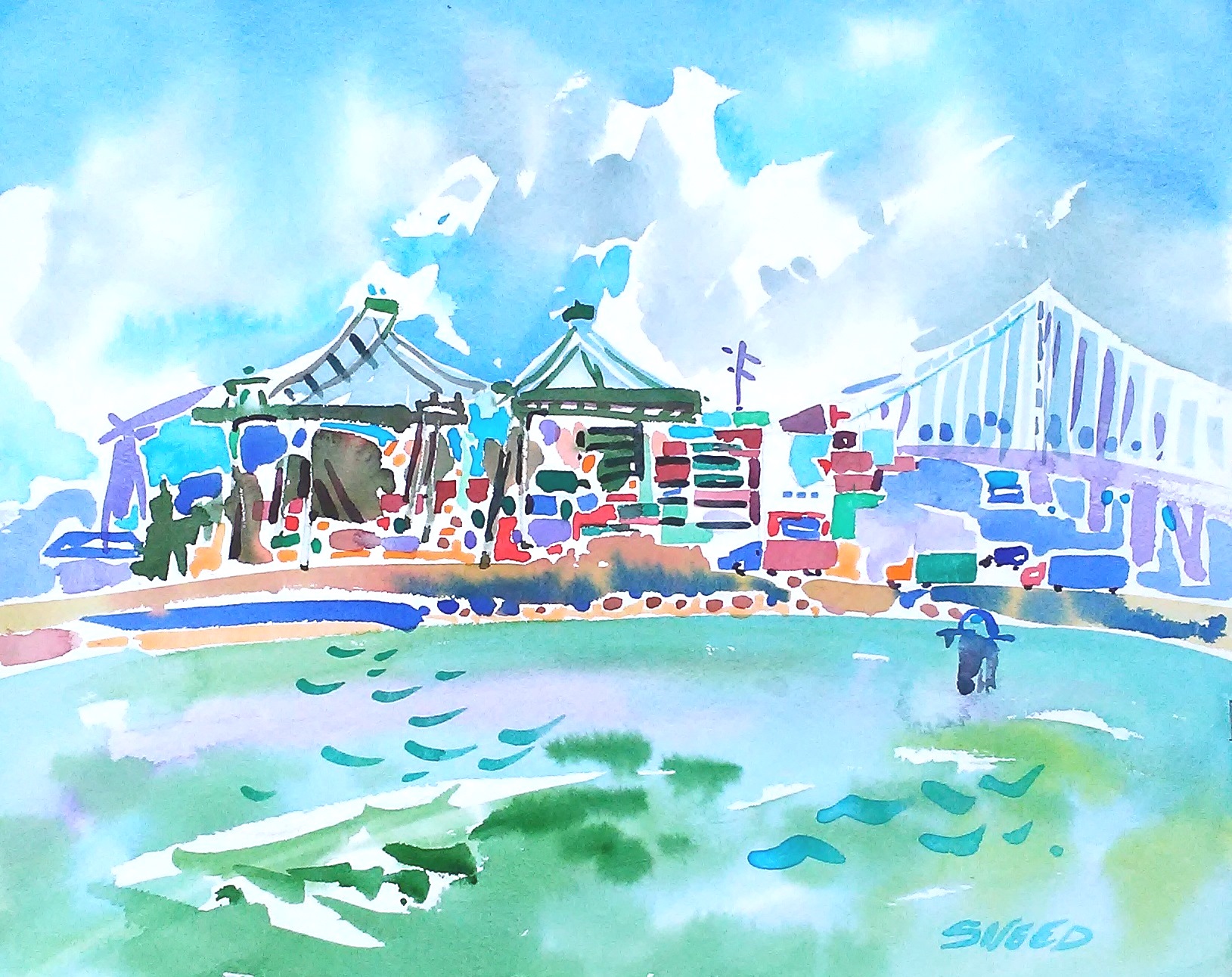 Port of Oakland, 13 in x 16 in, 20170918.jpg