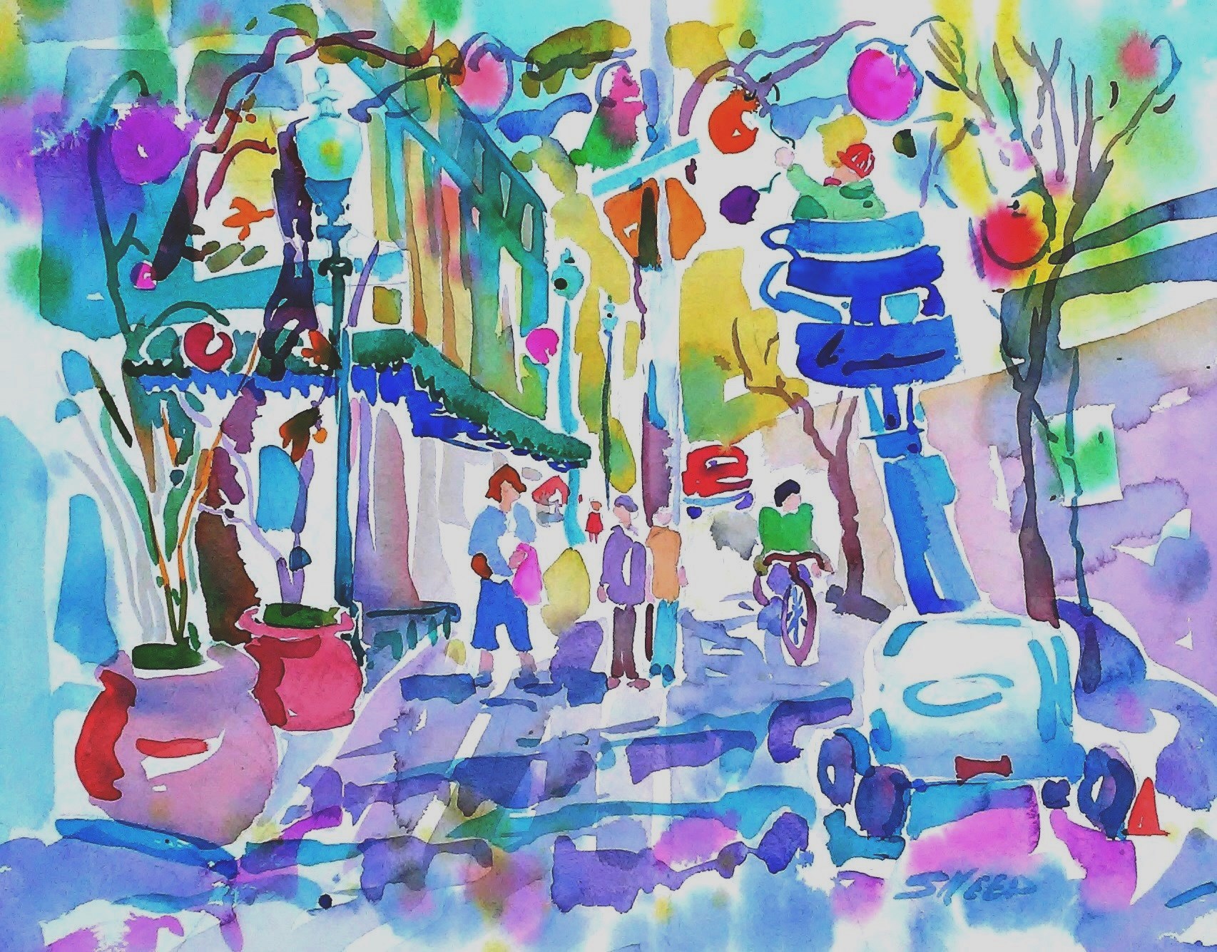 Putting Up the Lights, 20 in x 24 in, 20181105.jpg