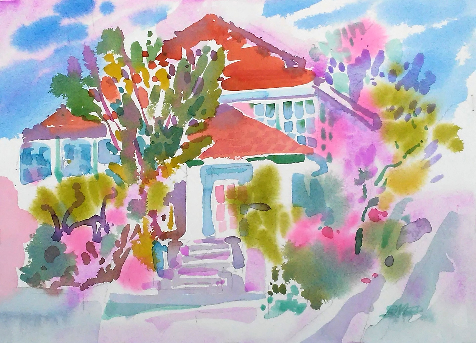 Springtime on Walnut Street, Berkeley, 18 in x 22 in, 2019415