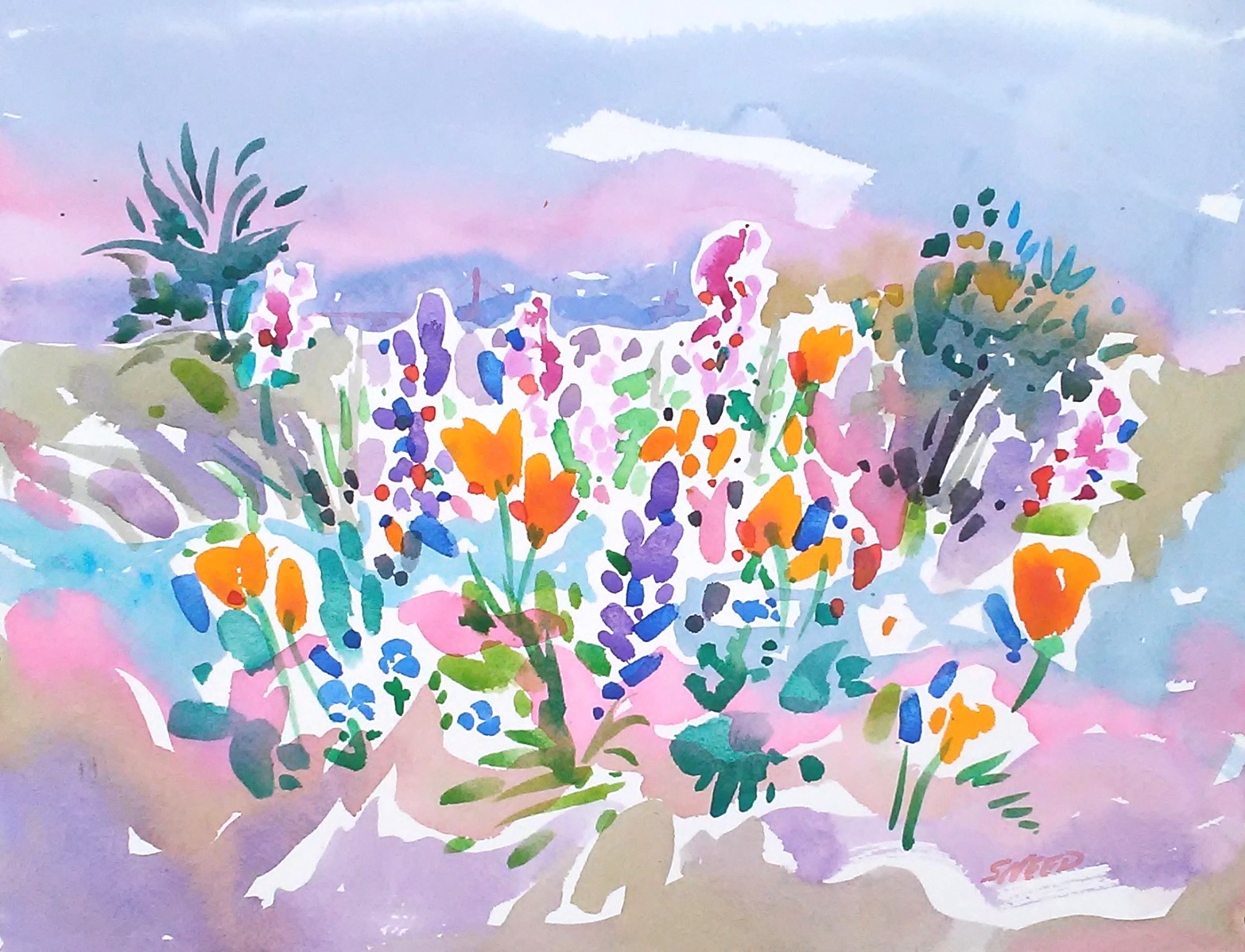 Wildflowers by the Bay, 18 in x 22 in, 20180319