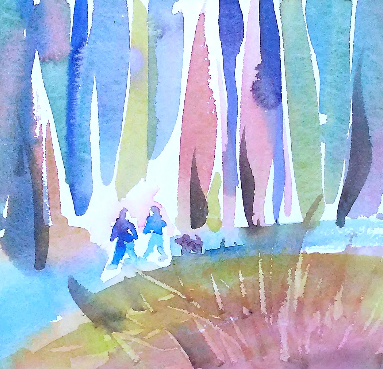 Under the Eucalyptus, 12 in x 15 in, 20180730.jpg